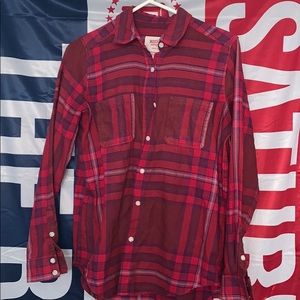 red button up flannel